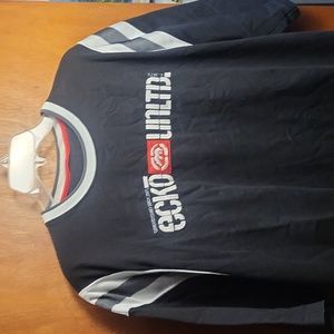 VINTAGE Ecko UNLTD C 1972 Shirt Black White and Red 100% cotton Sz XL